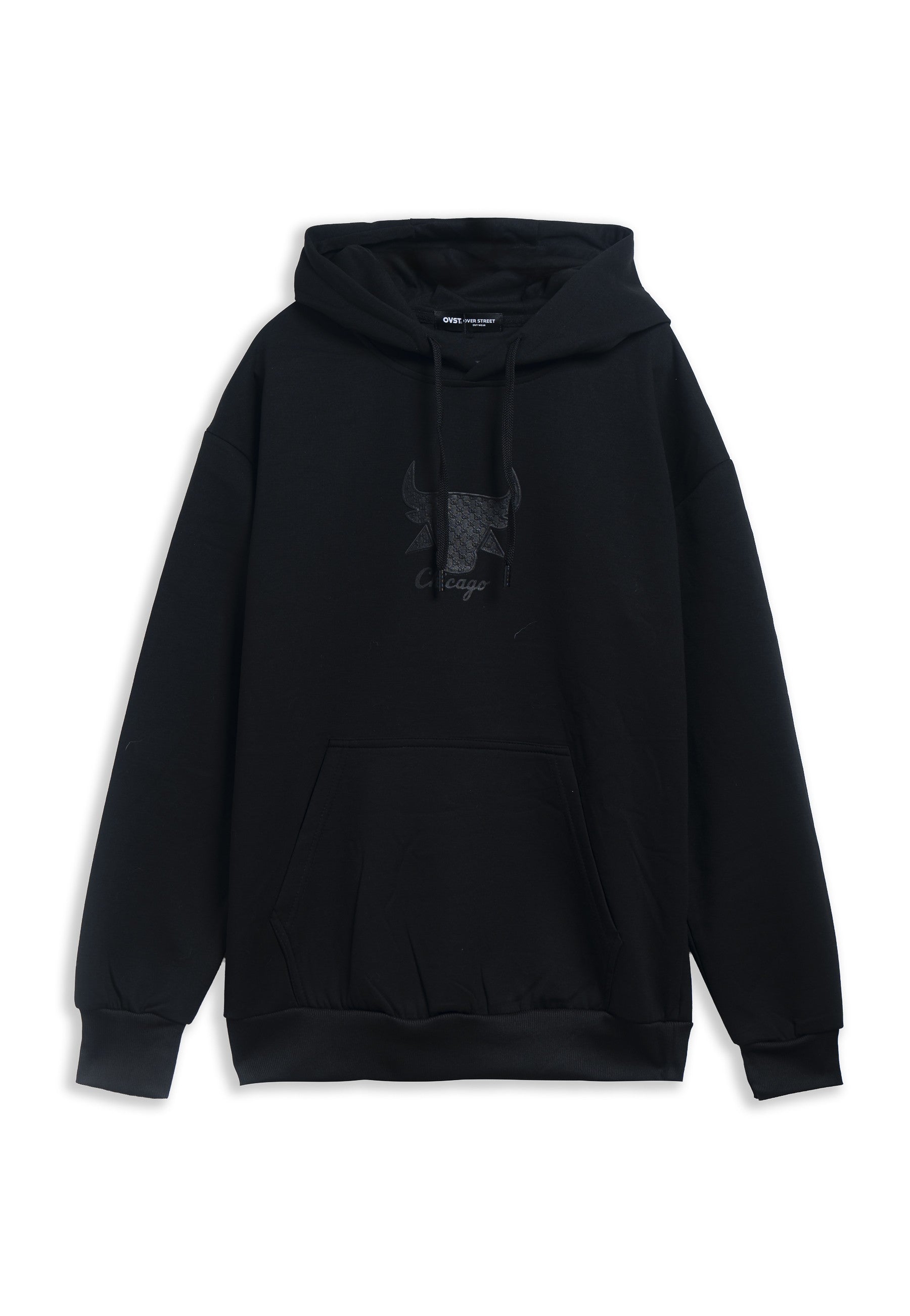 SUDADERA NEGRA BULL CHICAGO HANDWRITE HOODIE