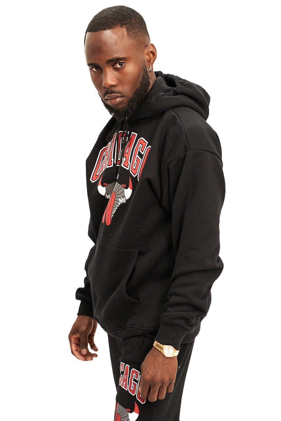 SUDADERA NEGRA CHICAGO SNEAKERS HOODIE - AREA ZERO