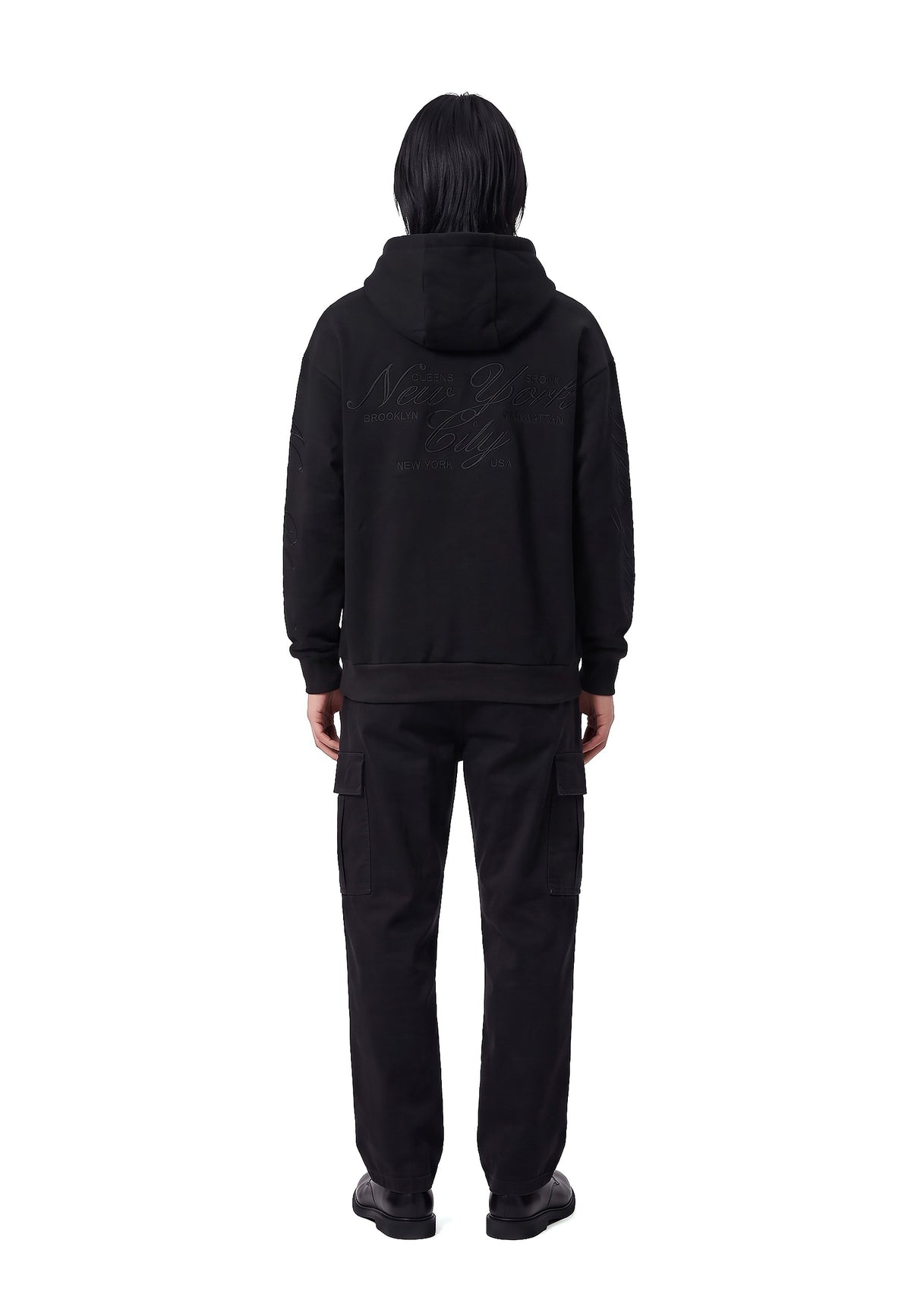 SUDADERA NEGRA NEW YORK STATE OF MIND HOODIE