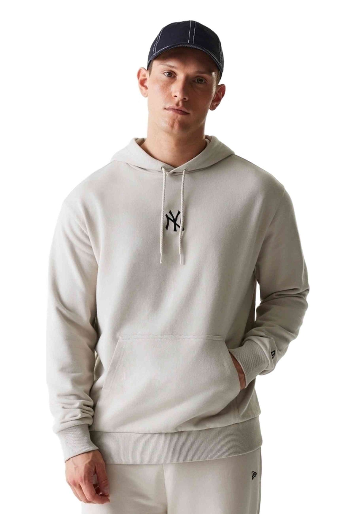 SUDADERA NEW ERA BEIGE NEW YORK YANKEES MLB LE MIDI OVERSIZED HOODIE
