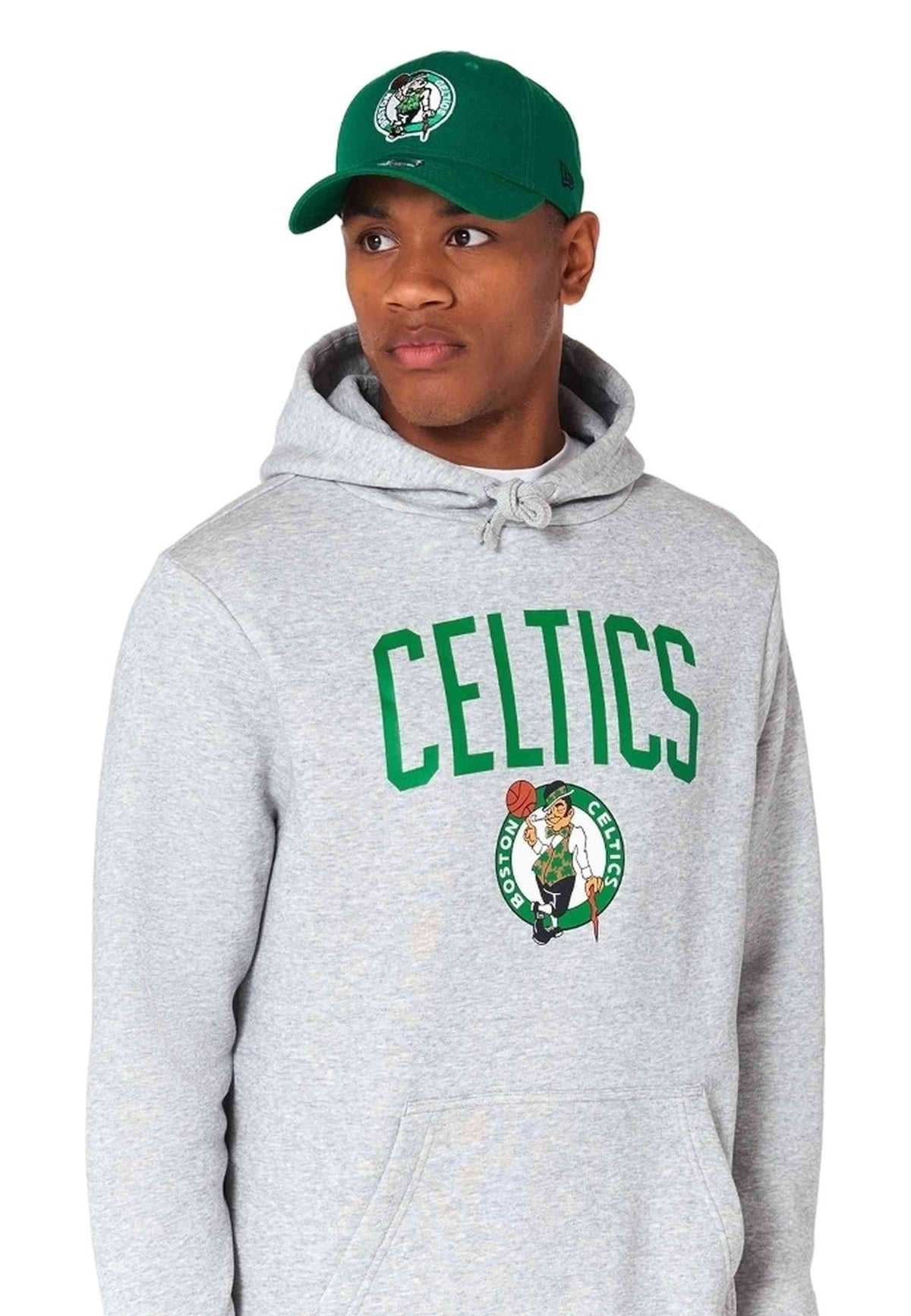 SUDADERA NEW ERA GRIS BOSTON CELTICS NBA REGULAR HOODY