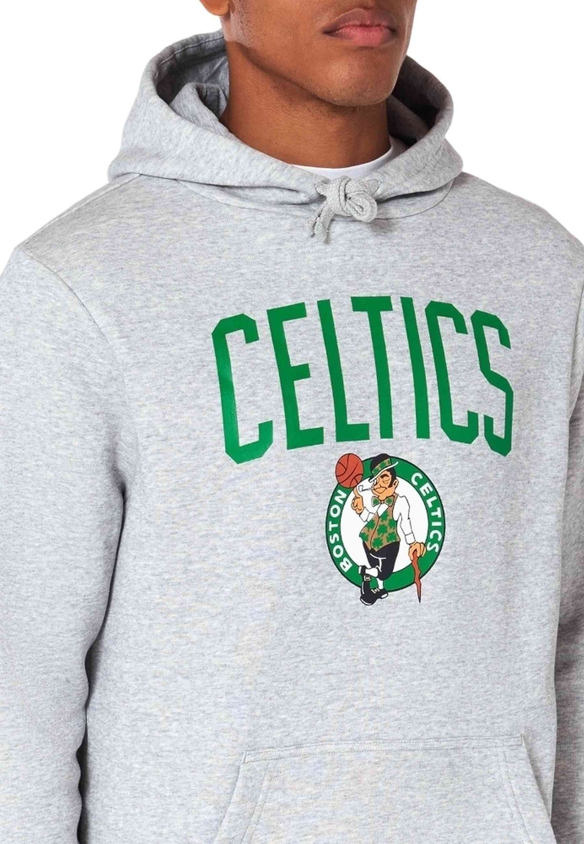 SUDADERA NEW ERA GRIS BOSTON CELTICS NBA REGULAR HOODY