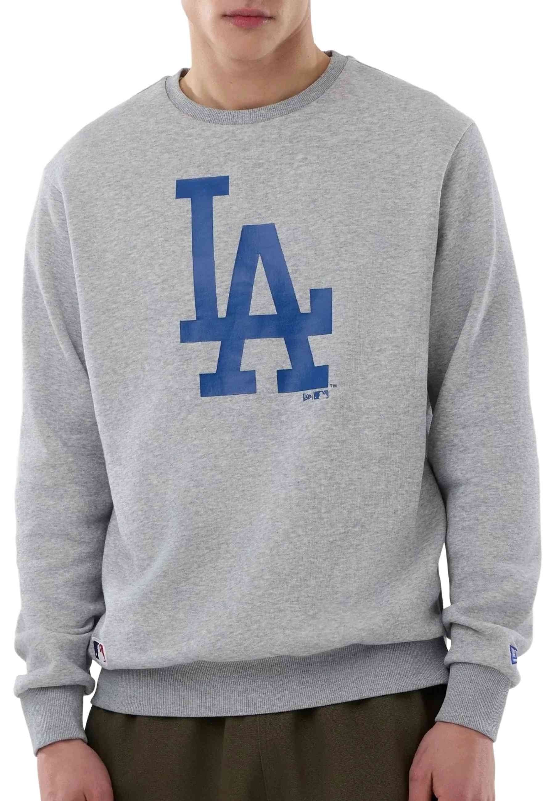 SUDADERA NEW ERA GRIS DODGERS MLB REGULAR CREW NECK LOSDOD