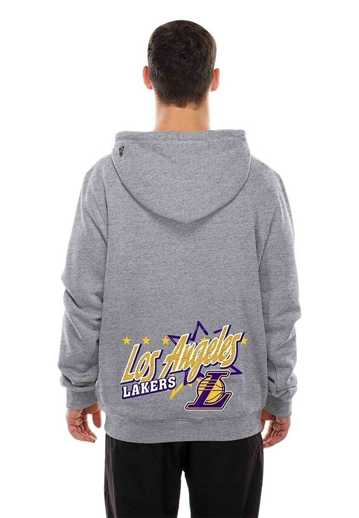SUDADERA NEW ERA GRIS LOS ANGELES LAKERS SPT CLASSIC HOODIE