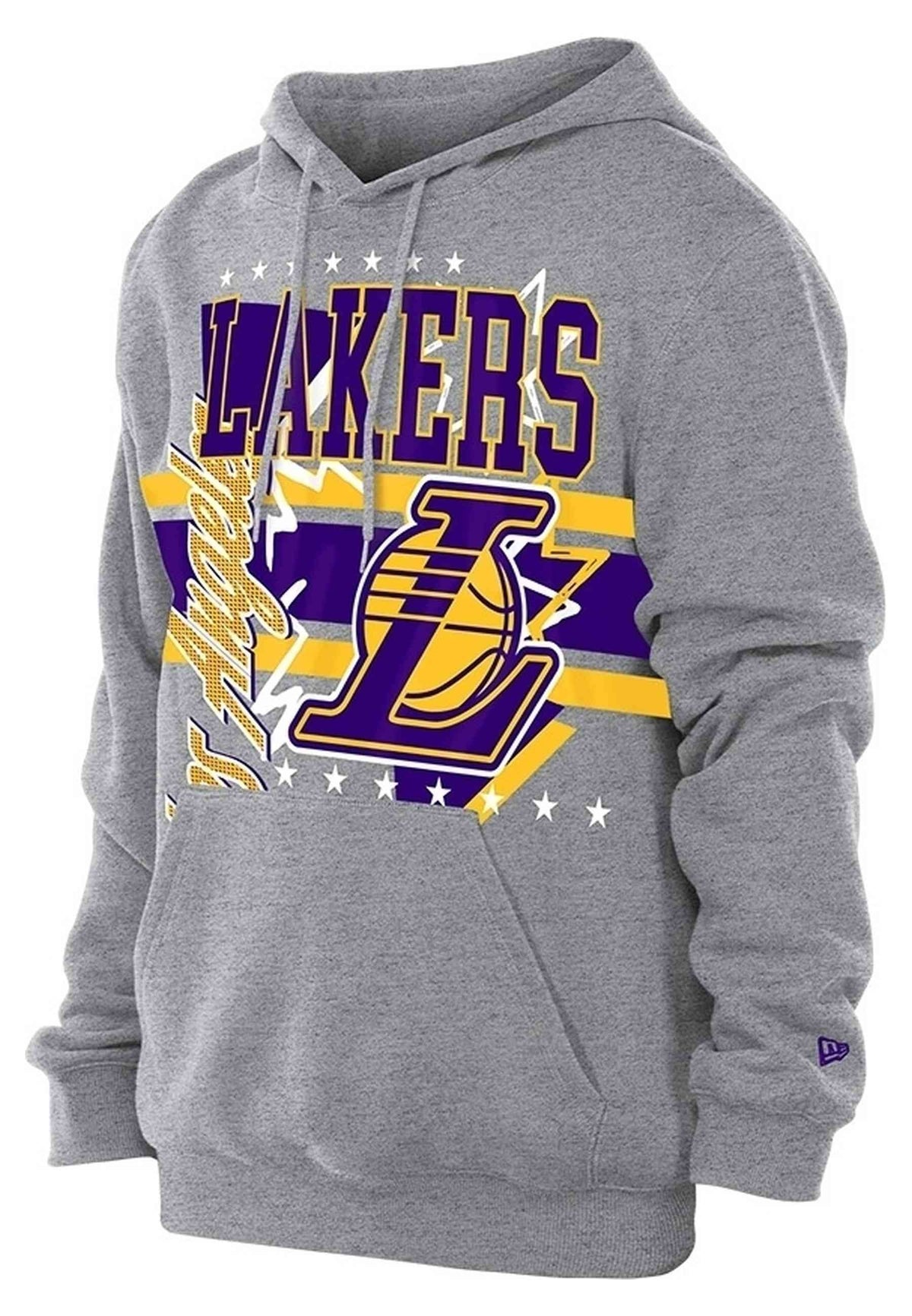SUDADERA NEW ERA GRIS LOS ANGELES LAKERS SPT CLASSIC HOODIE