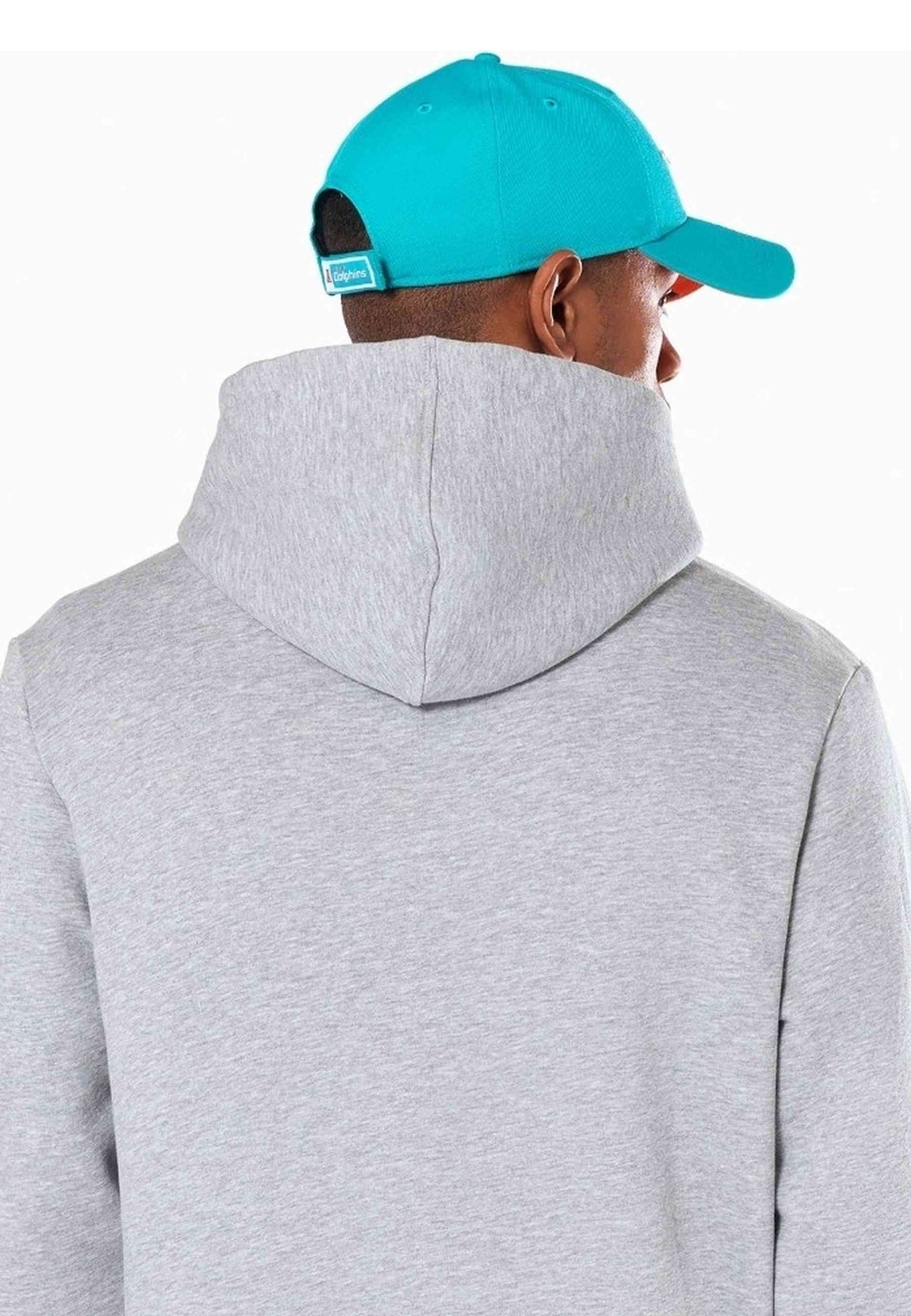 SUDADERA NEW ERA GRIS MIAMI DOLPHINS NFL REGULAR HODDY
