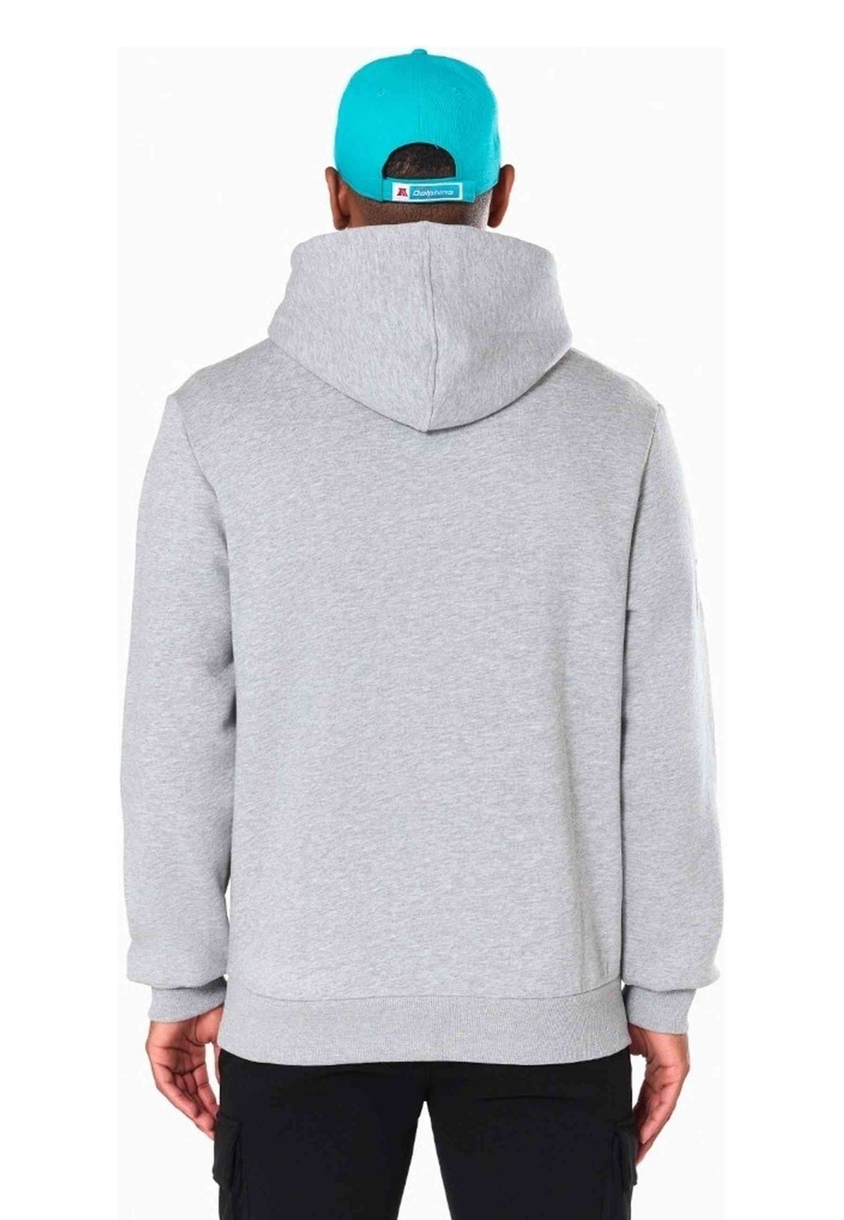 SUDADERA NEW ERA GRIS MIAMI DOLPHINS NFL REGULAR HODDY