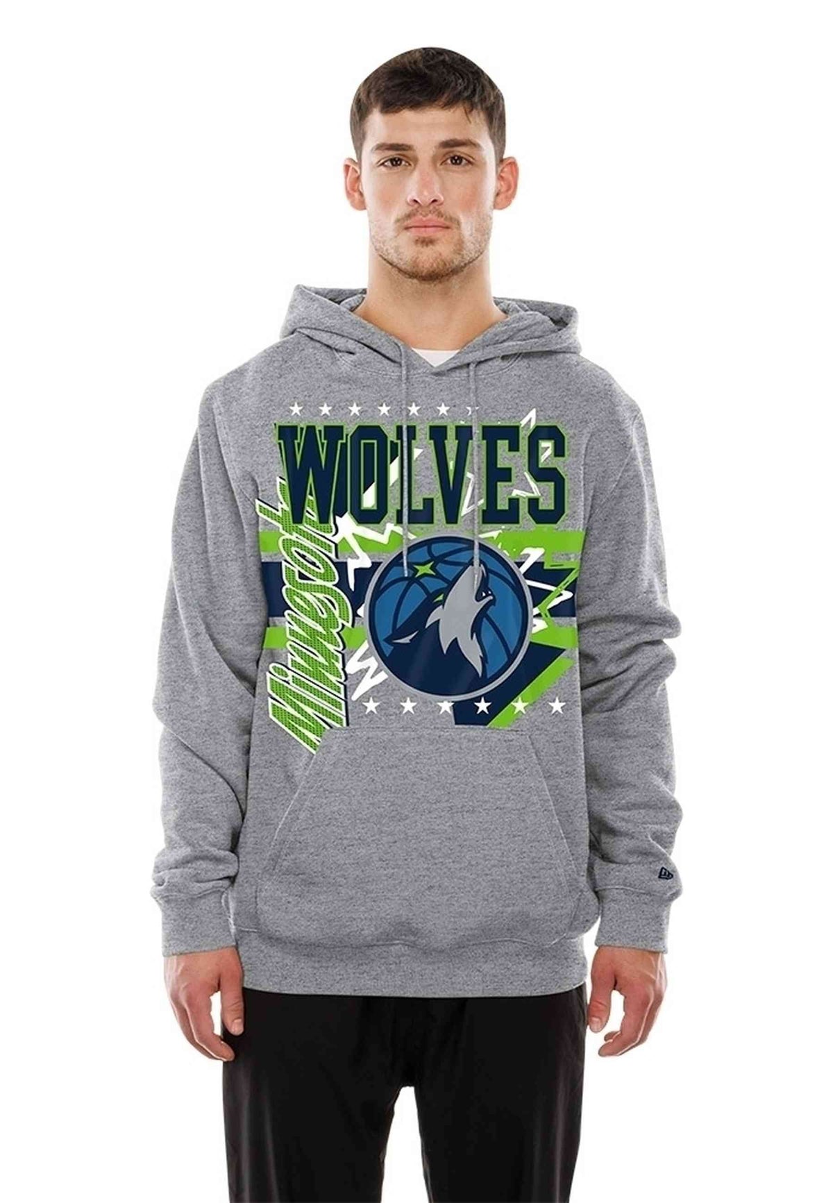 SUDADERA NEW ERA GRIS MINNESOTA TIMBERLWOLVES SPT CLASSIC HOODIE