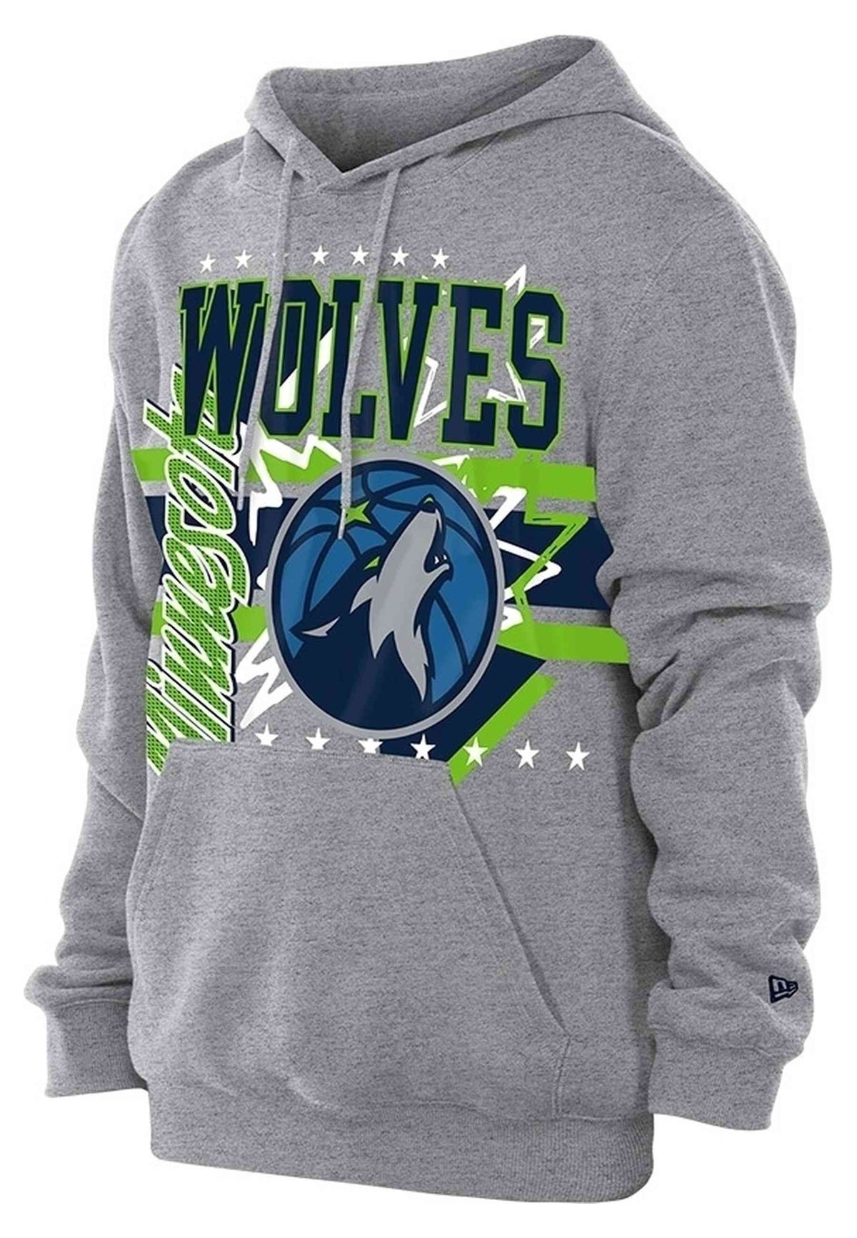 SUDADERA NEW ERA GRIS MINNESOTA TIMBERLWOLVES SPT CLASSIC HOODIE