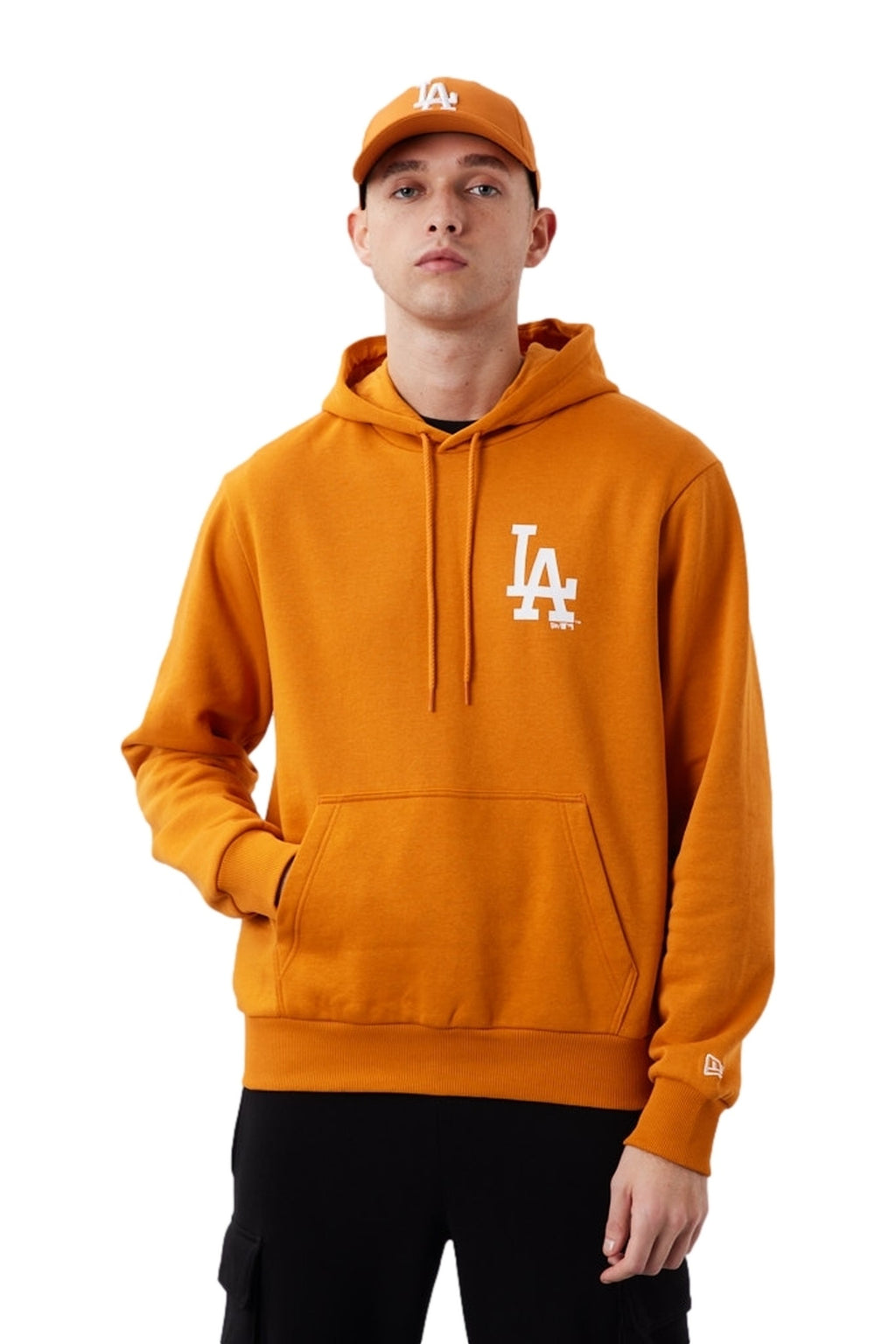 SUDADERA NEW ERA NARANJA YANKEES LEAGUE ESSENTIAL BP HOODY