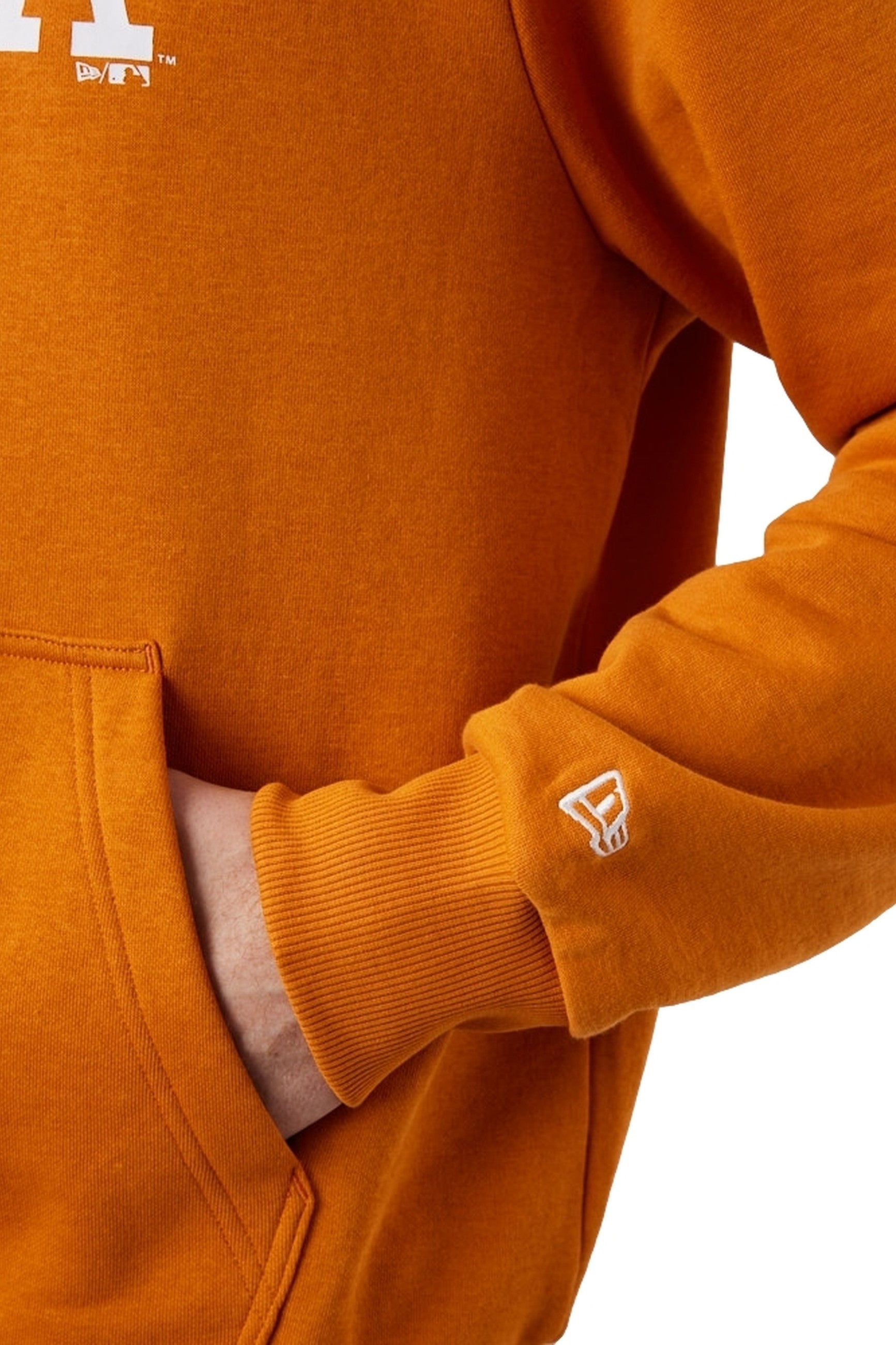 SUDADERA NEW ERA NARANJA YANKEES LEAGUE ESSENTIAL BP HOODY