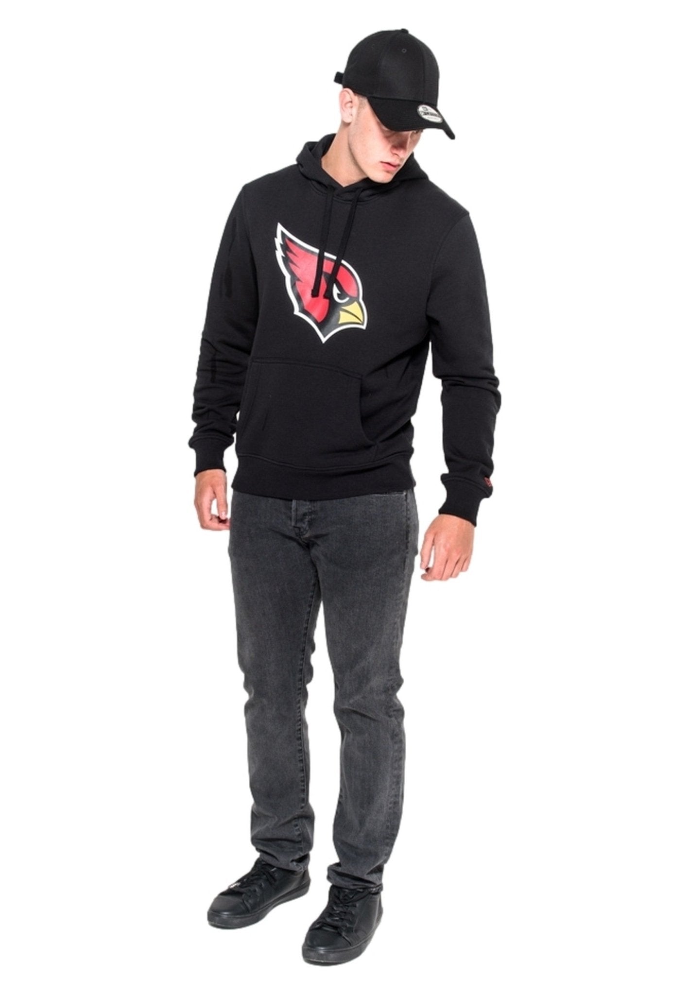 SUDADERA NEW ERA NEGRA CARDINALS TEAM LOGO PO HOODY - AREA ZERO