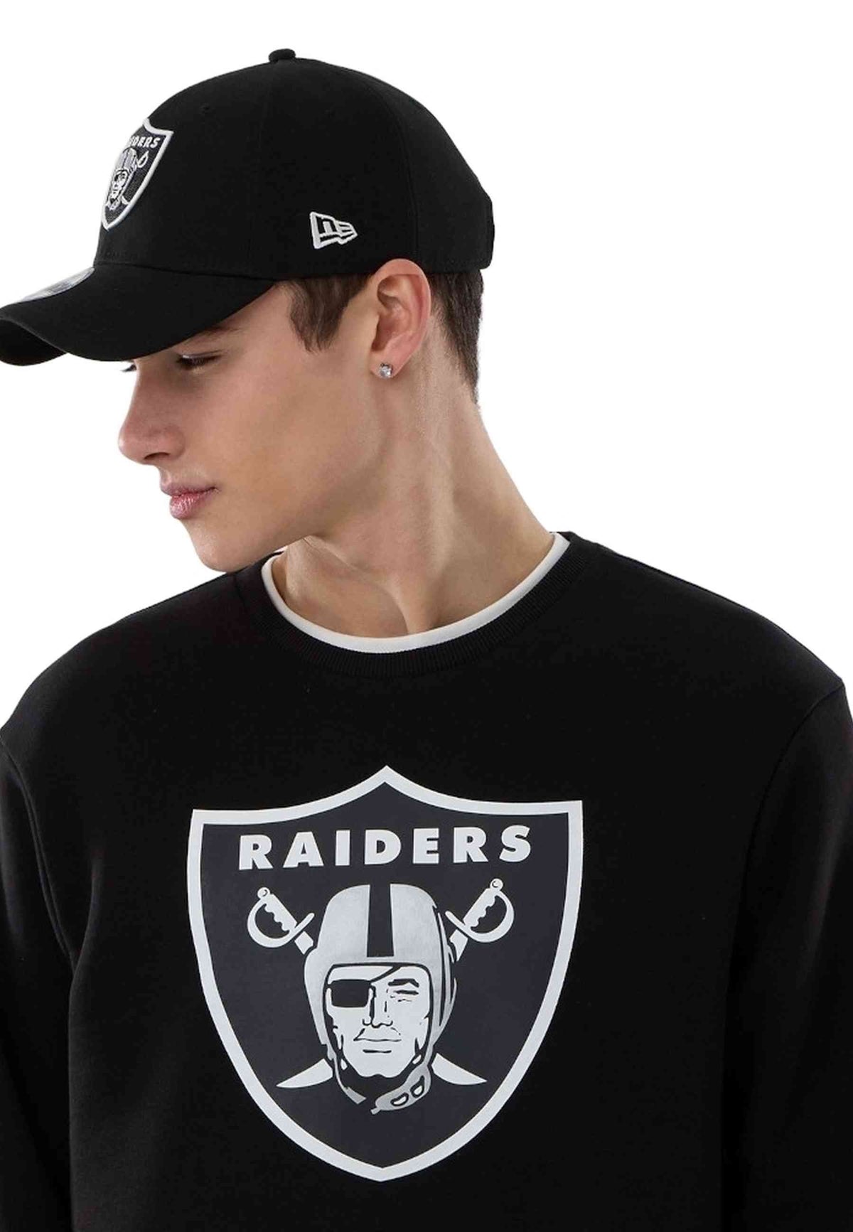 SUDADERA NEW ERA NEGRA LAS VEGAS RAIDERS CREWNECK SEWATSHIRT
