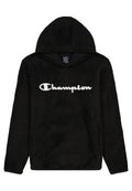 SUDADERA POLAR CHAMPION NEGRA BIG LOGO FLEECE HOODIE