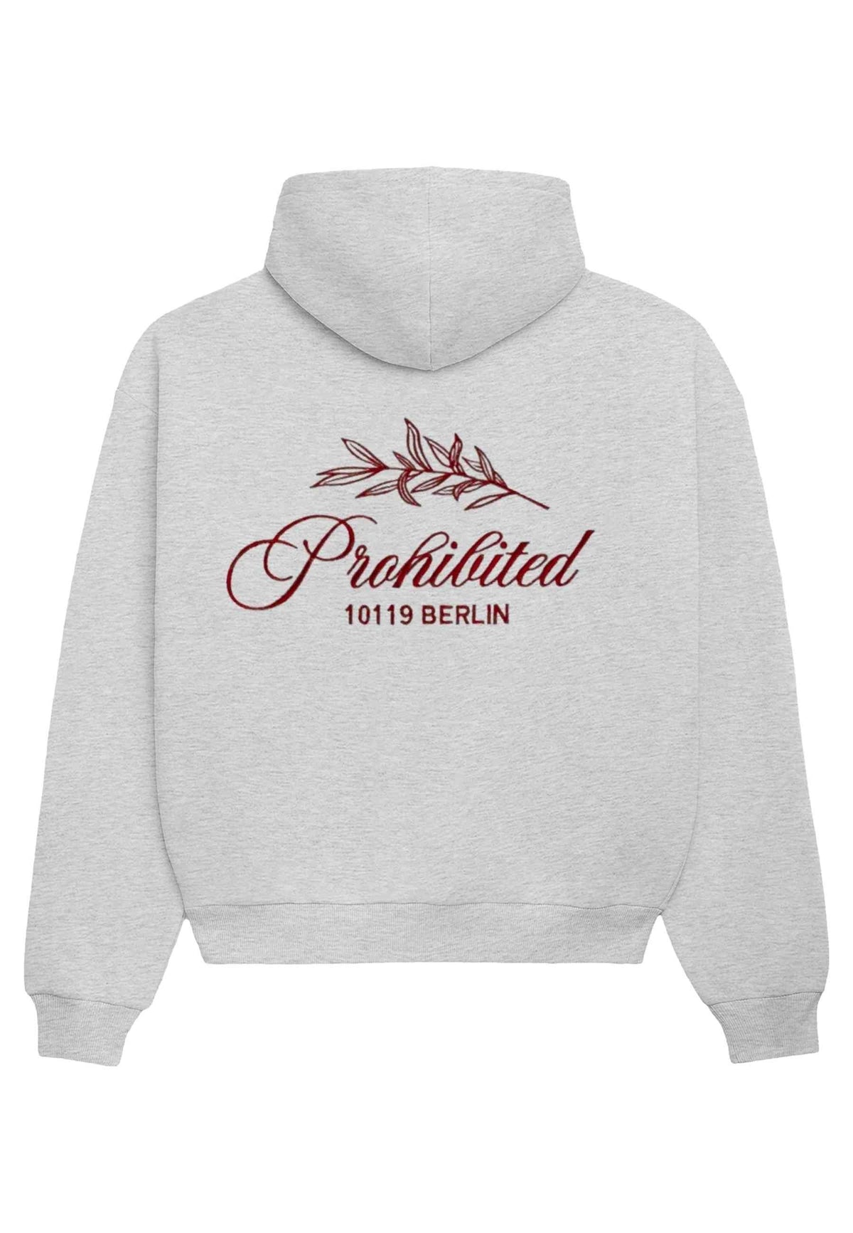 SUDADERA PROHIBITED GRIS LEAF HOODIE