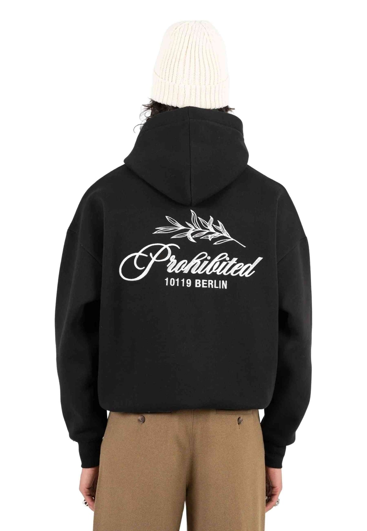 SUDADERA PROHIBITED NEGRA LEAF HOODIE