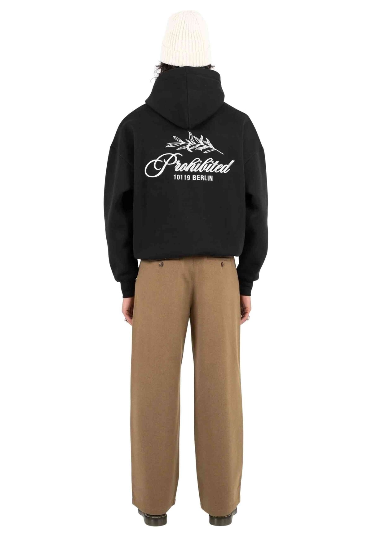 SUDADERA PROHIBITED NEGRA LEAF HOODIE