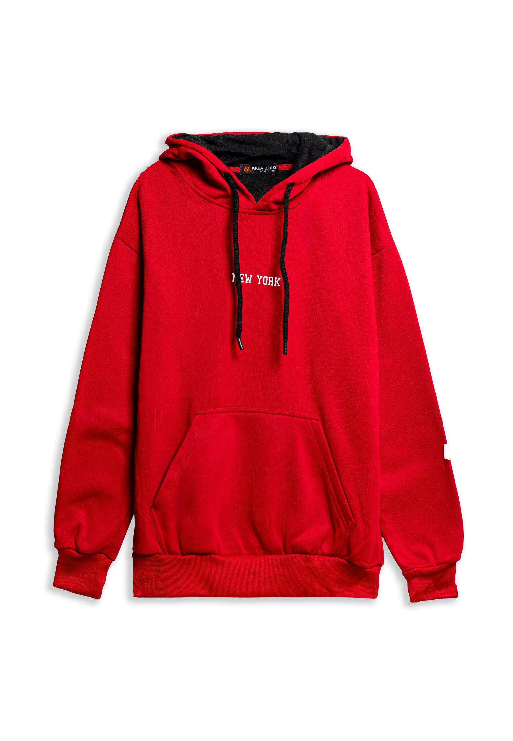 SUDADERA ROJA NEW YORK INTERNATIONAL MARKET HOODIE