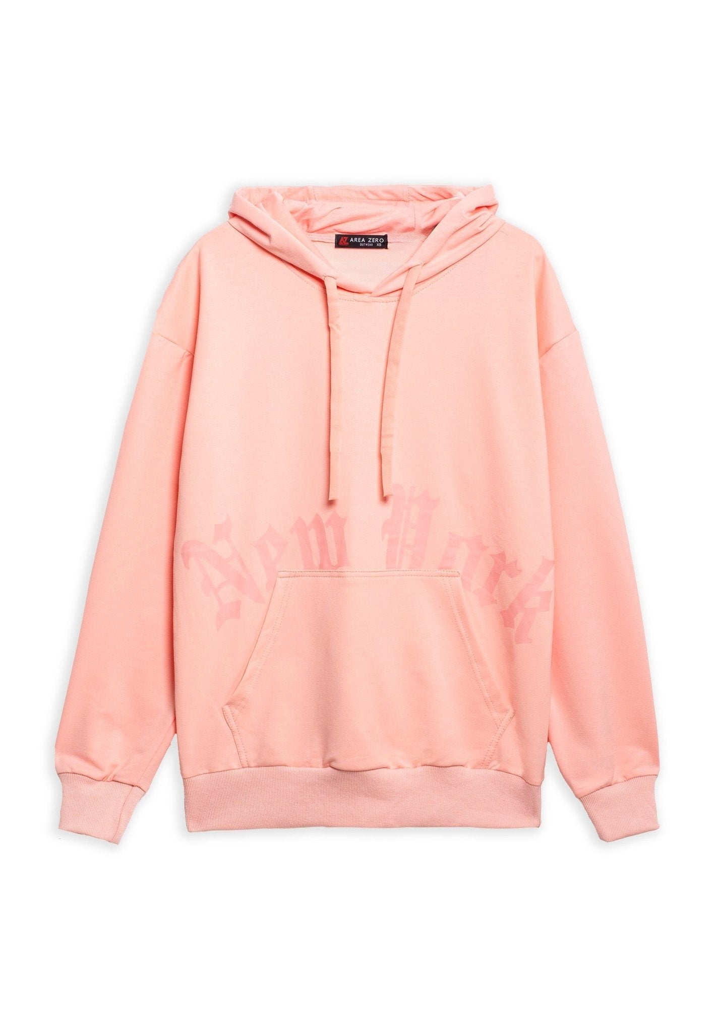 SUDADERA ROSA NY FLOCKED HOODIE - AREA ZERO