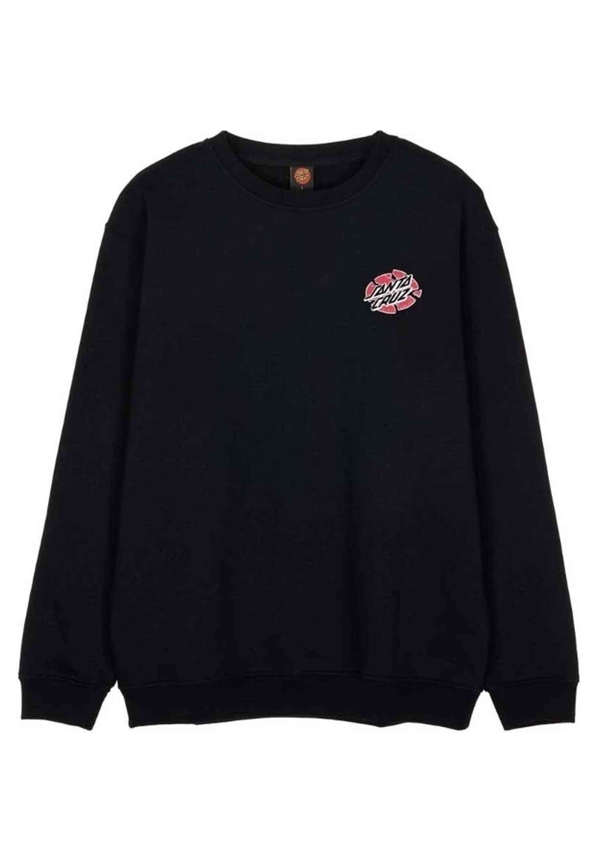 SUDADERA SANTA CRUZ NEGRA GRABKE EXPLODING DOT CREWNECK
