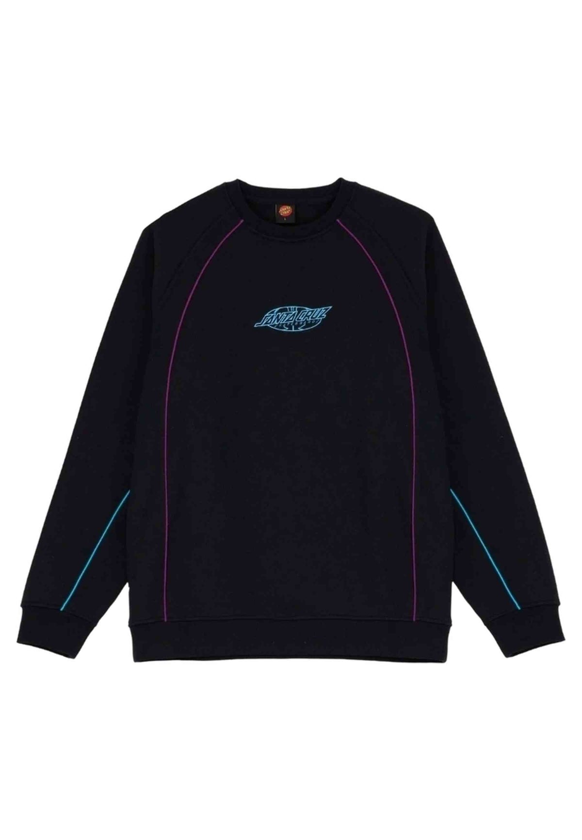 SUDADERA SANTA CRUZ NEGRA PINSTRIPE CREWNECK