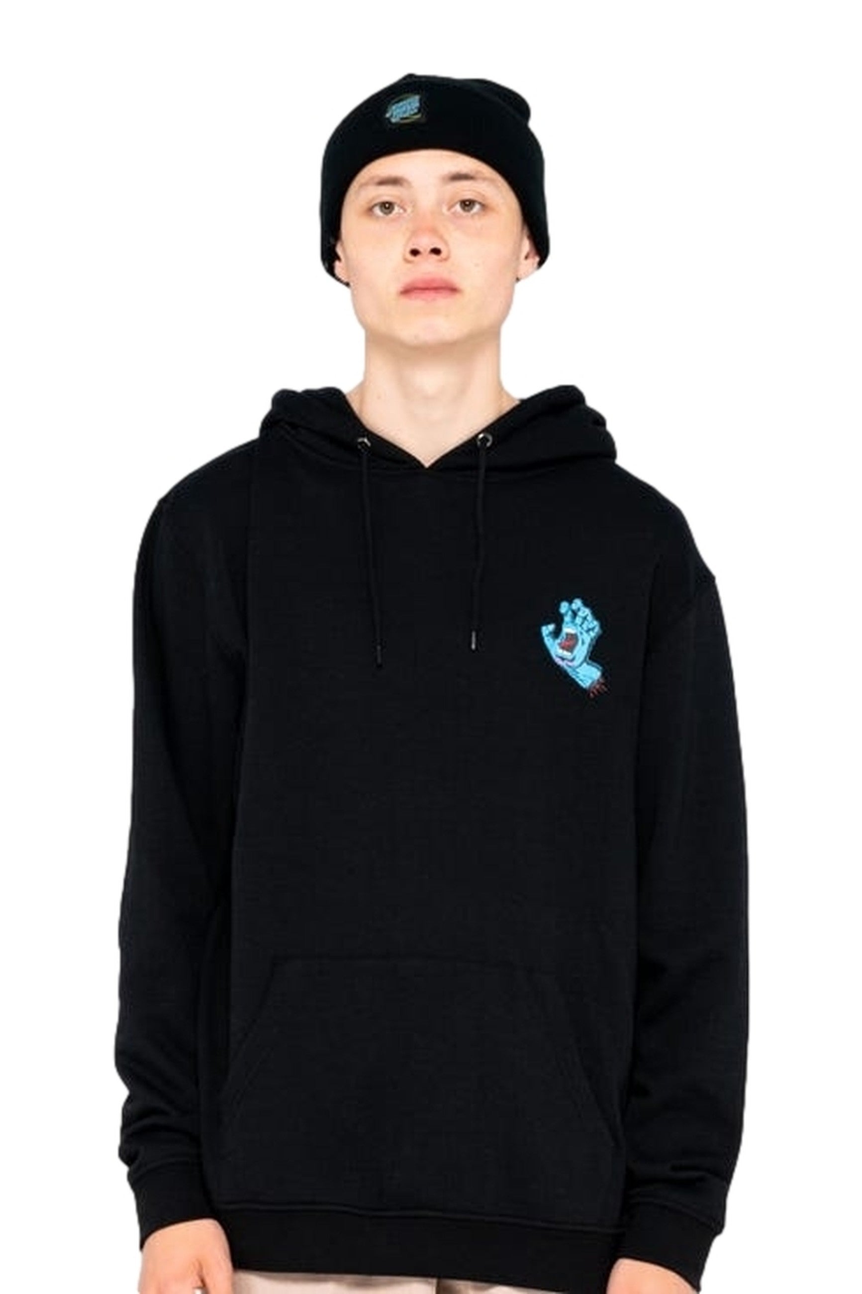 SUDADERA SANTA CRUZ NEGRA SCREAMING HAND CHEST HOODIE