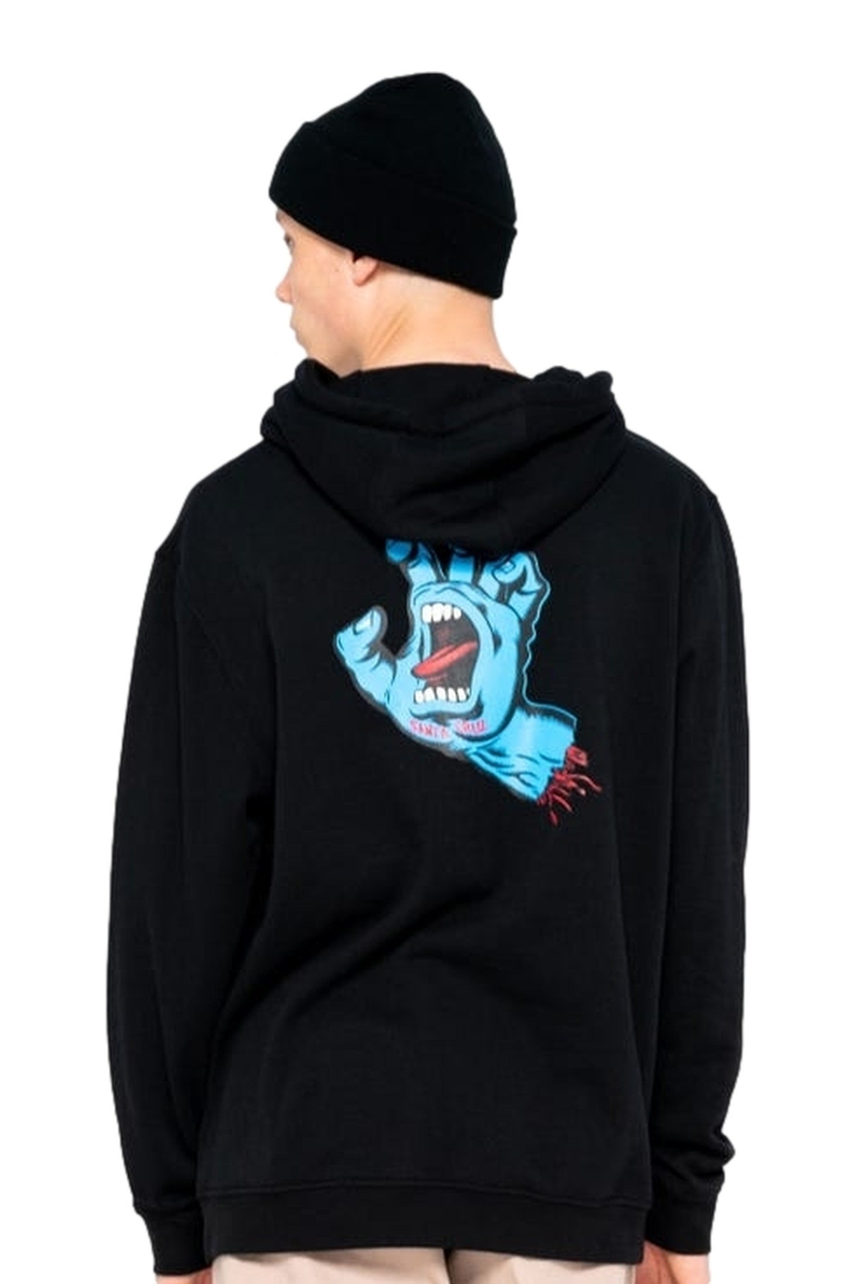 SUDADERA SANTA CRUZ NEGRA SCREAMING HAND CHEST HOODIE