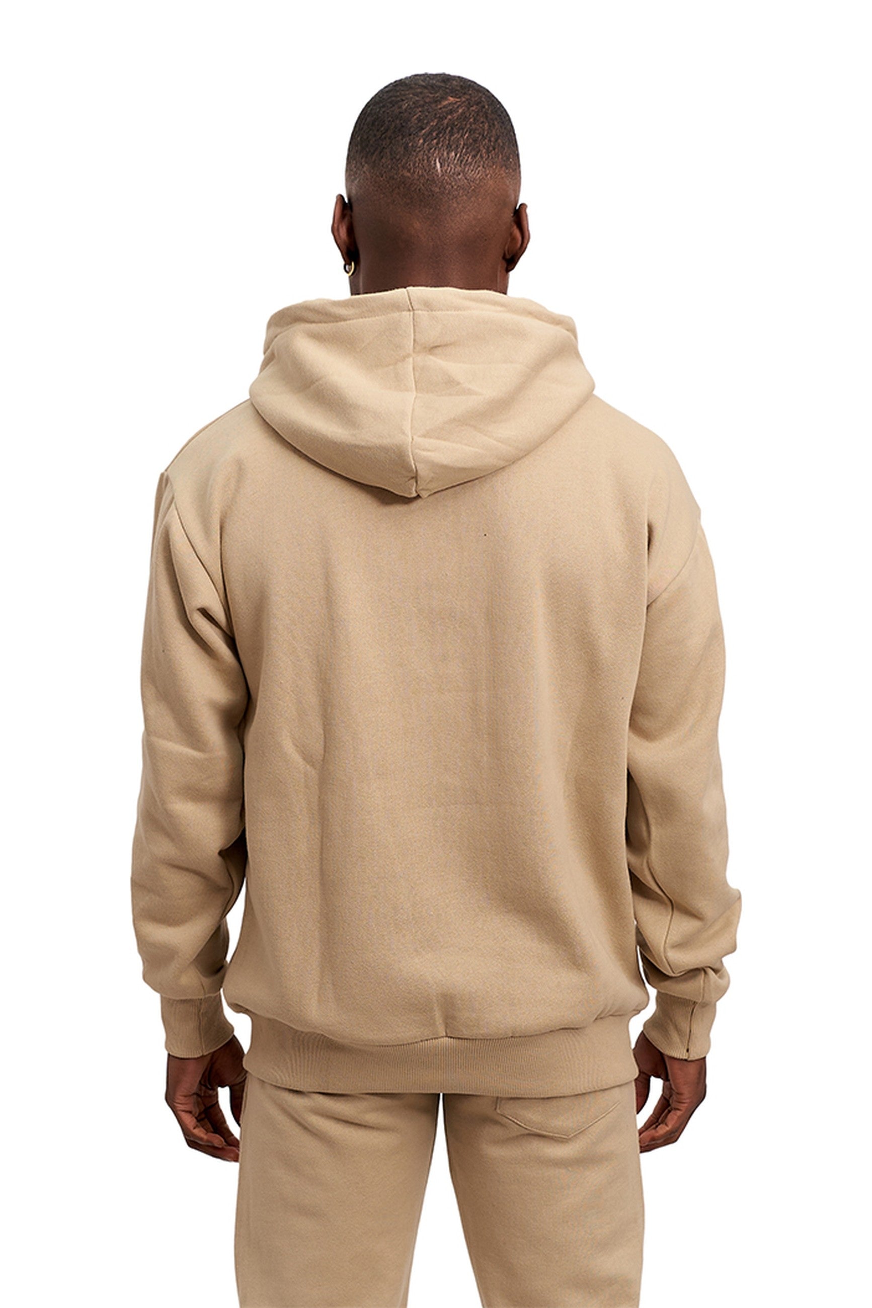 SUDADERA TOSTADA AZ ESSENTIALS TAGGED POCKET HOODIE SAFARI