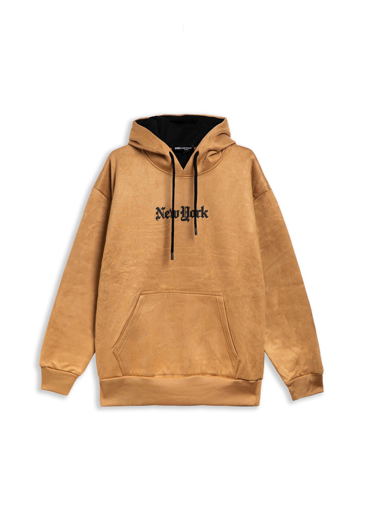 SUDADERA TOSTADA NEW YORK STATE OF MIND VELOUR HOODIE