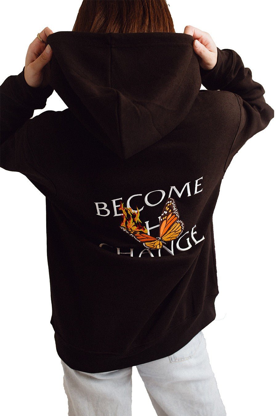 SUDADERA TRIKKO NEGRA BECOME THE CHANGE HOODIE - AREA ZERO
