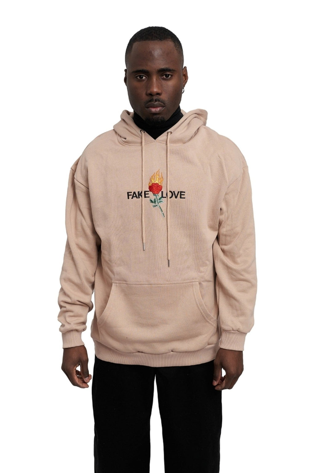 SUDADERA TRIKKO TOSTADA FAKE LOVE HOODIE - AREA ZERO