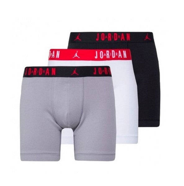 TRIPACK BOXERS JORDAN BLANCO/NEGRO/GRIS FLIGHT COTTON CORE BRIEFS