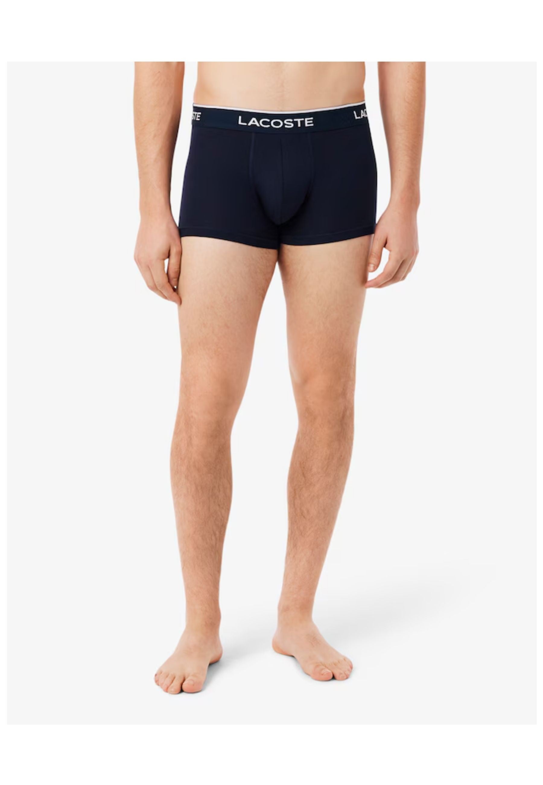 TRIPACK BOXERS LACOSTE MARINO-ROJO-AZUL BRANDED WAISTBAND