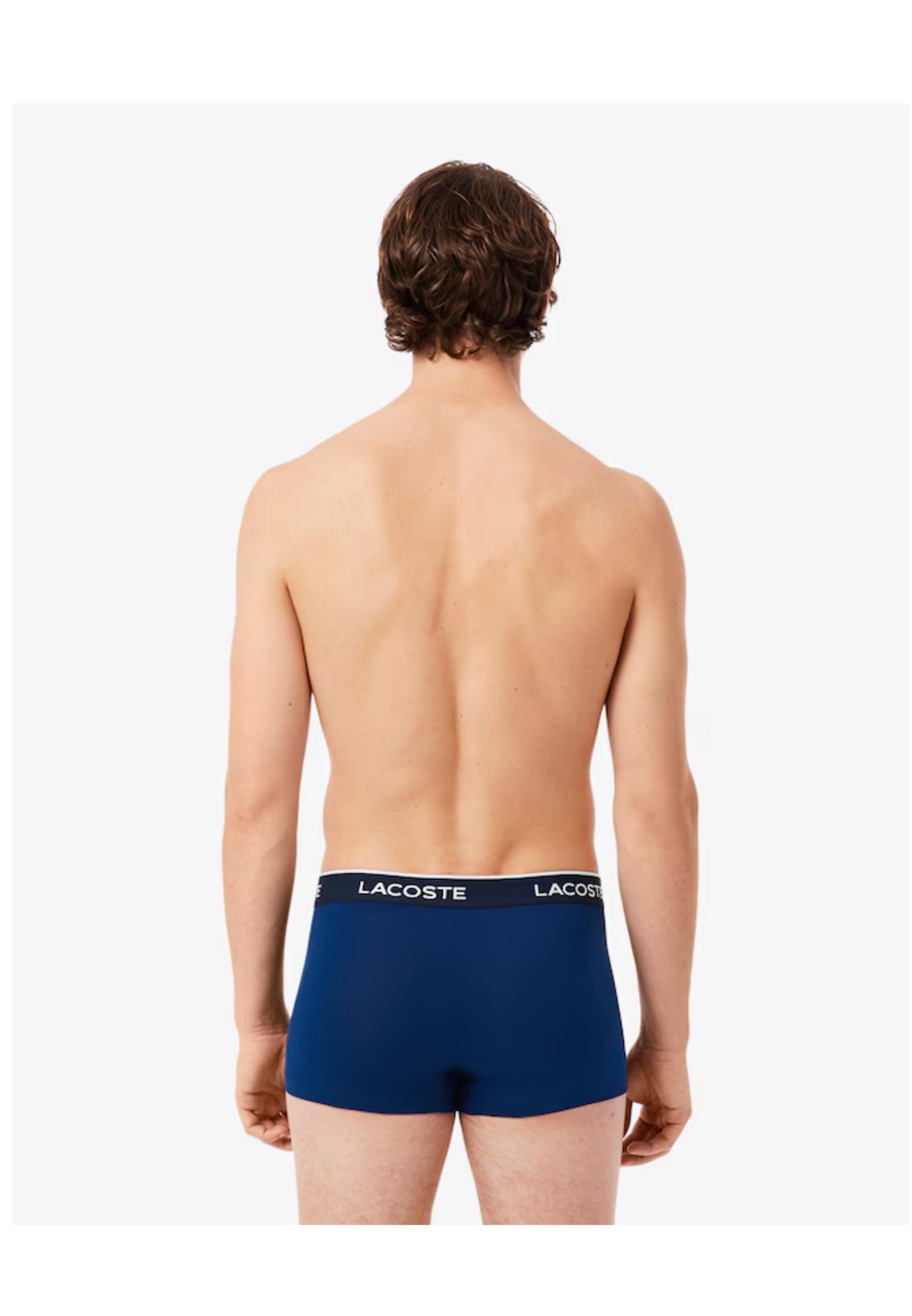 TRIPACK BOXERS LACOSTE MARINO-ROJO-AZUL BRANDED WAISTBAND