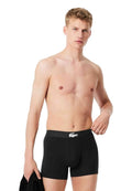 TRIPACK BOXERS LACOSTE NEGROS BIG CROCO WAISTBAND TRUNKS
