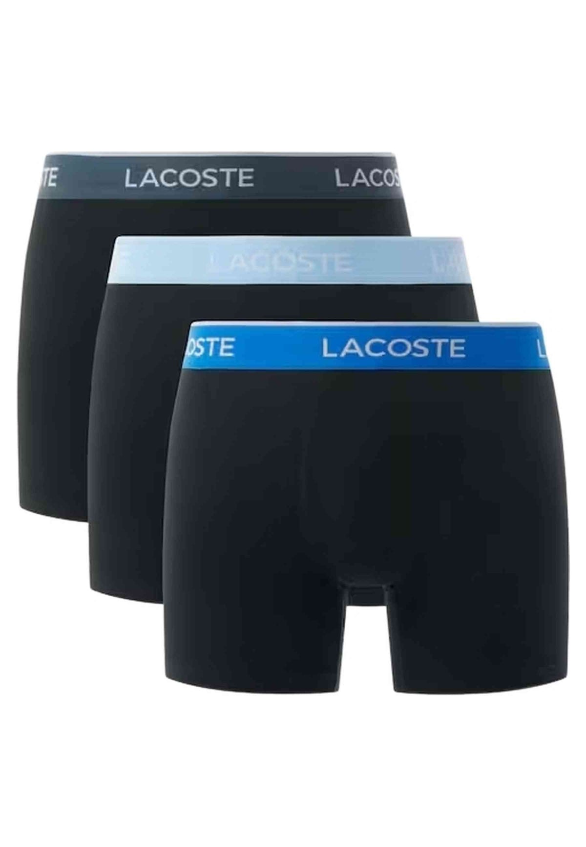 TRIPACK BOXERS LACOSTE NEGROS CLASSIC LOGO WAISTBAND TRUNK