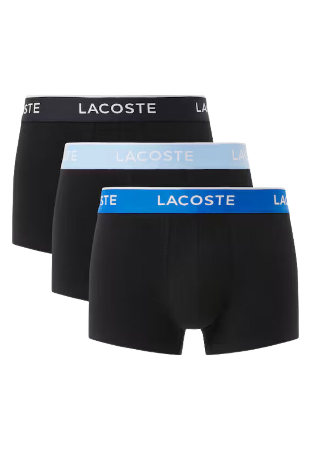 TRIPACK BOXERS LACOSTE NEGROS MARINA-PANORAMA-GRAPHENE WAISTBAND