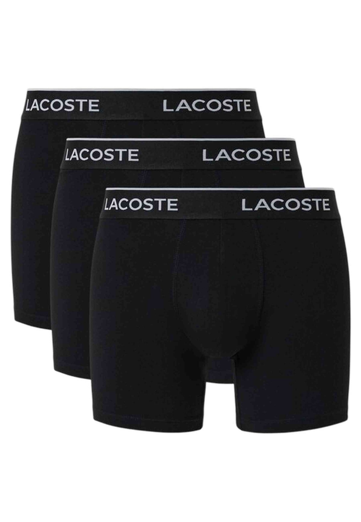 TRIPACK BOXERS LACOSTE NEGROS