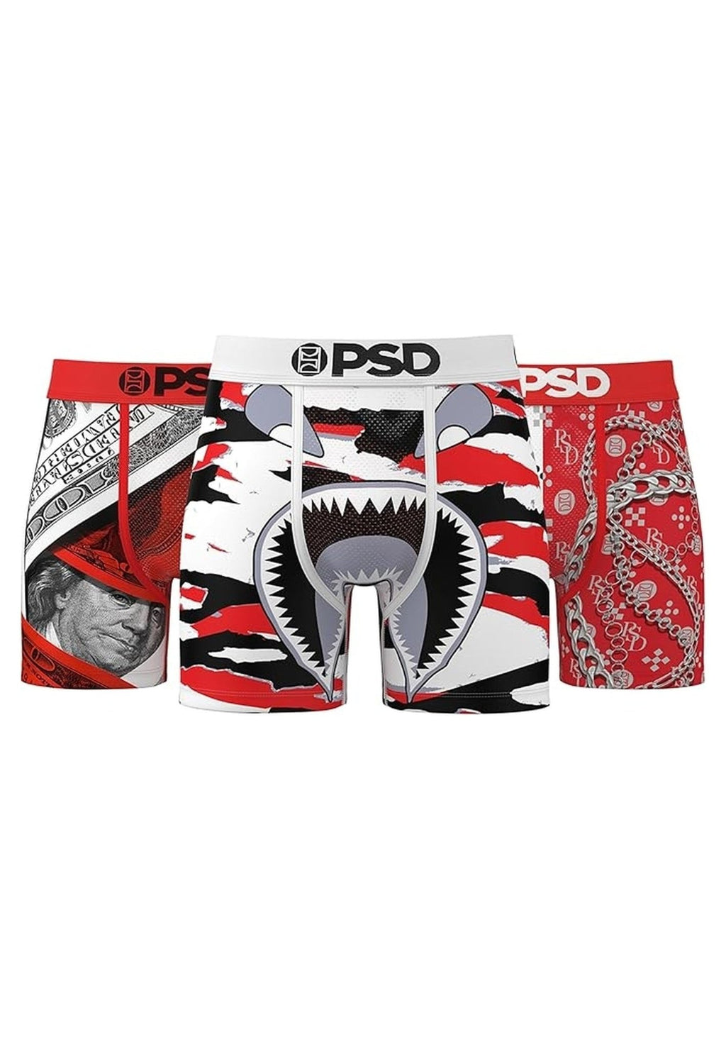 TRIPACK BOXERS PSD FIRE RED CORE FIT LENGHT - AREA ZERO