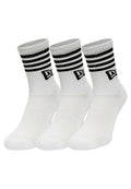TRIPACK CALCETINES NEW ERA BLANCOS STRIPE CREW SOCKS