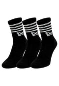 TRIPACK CALCETINES NEW ERA NEGROS STRIPE CREW SOCKS
