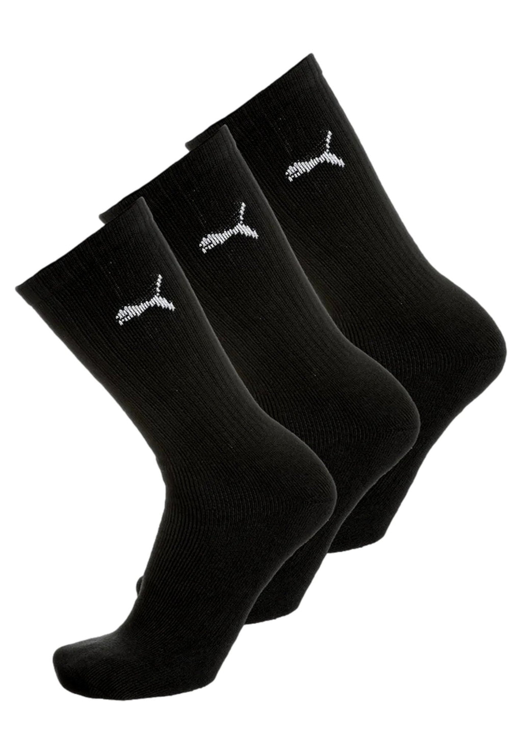 TRIPACK CALCETINES PUMA NEGROS ALTOS UNISEX CREW SOCKS - AREA ZERO