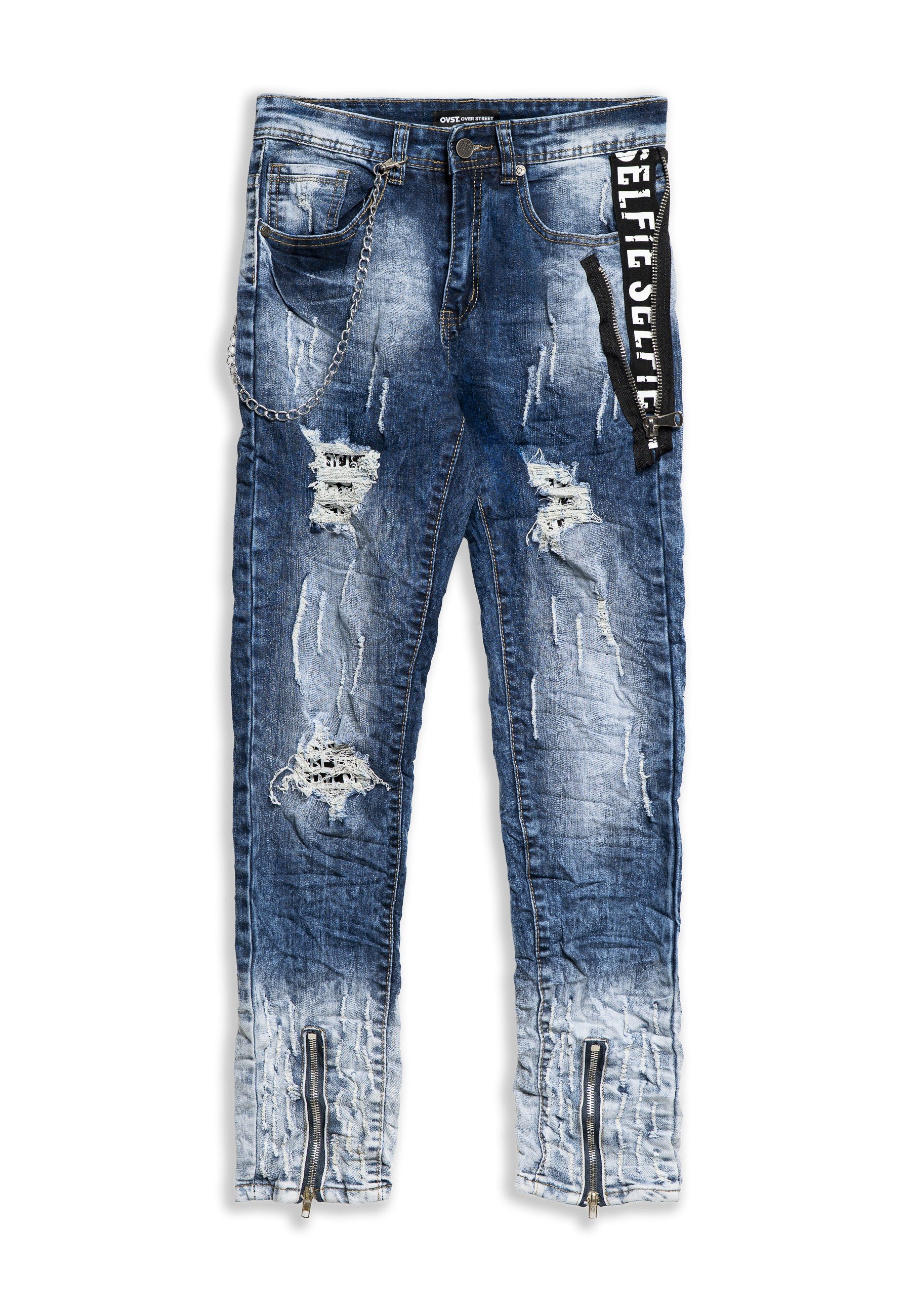 VAQUERO MOJADO GASTADO SELFIE BAND ZIPPED PANT