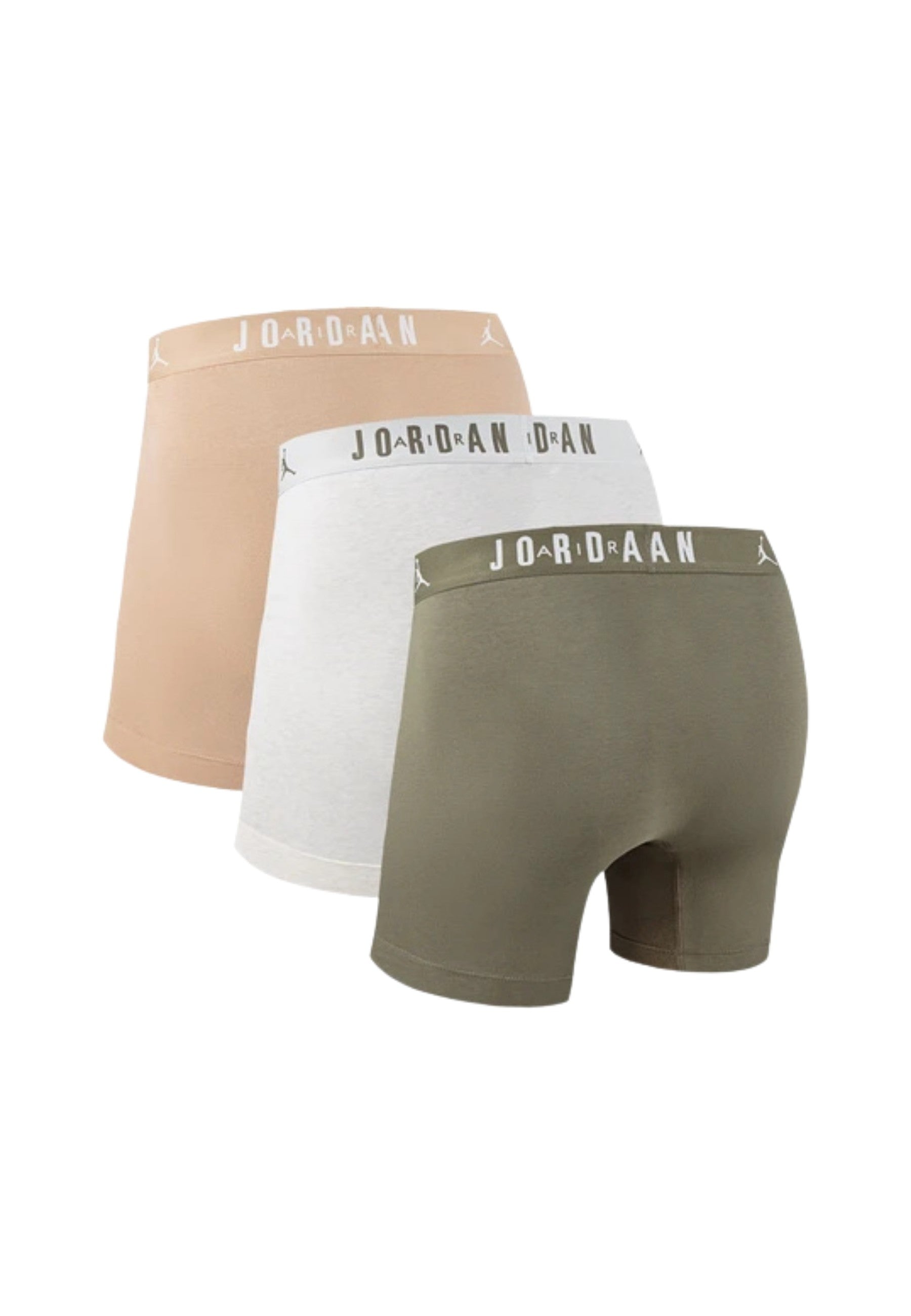 TRIPACK BOXERS JORDAN BEIGE/BLANCO/VERDE FLIGHT COTTON CORE BRIEFS