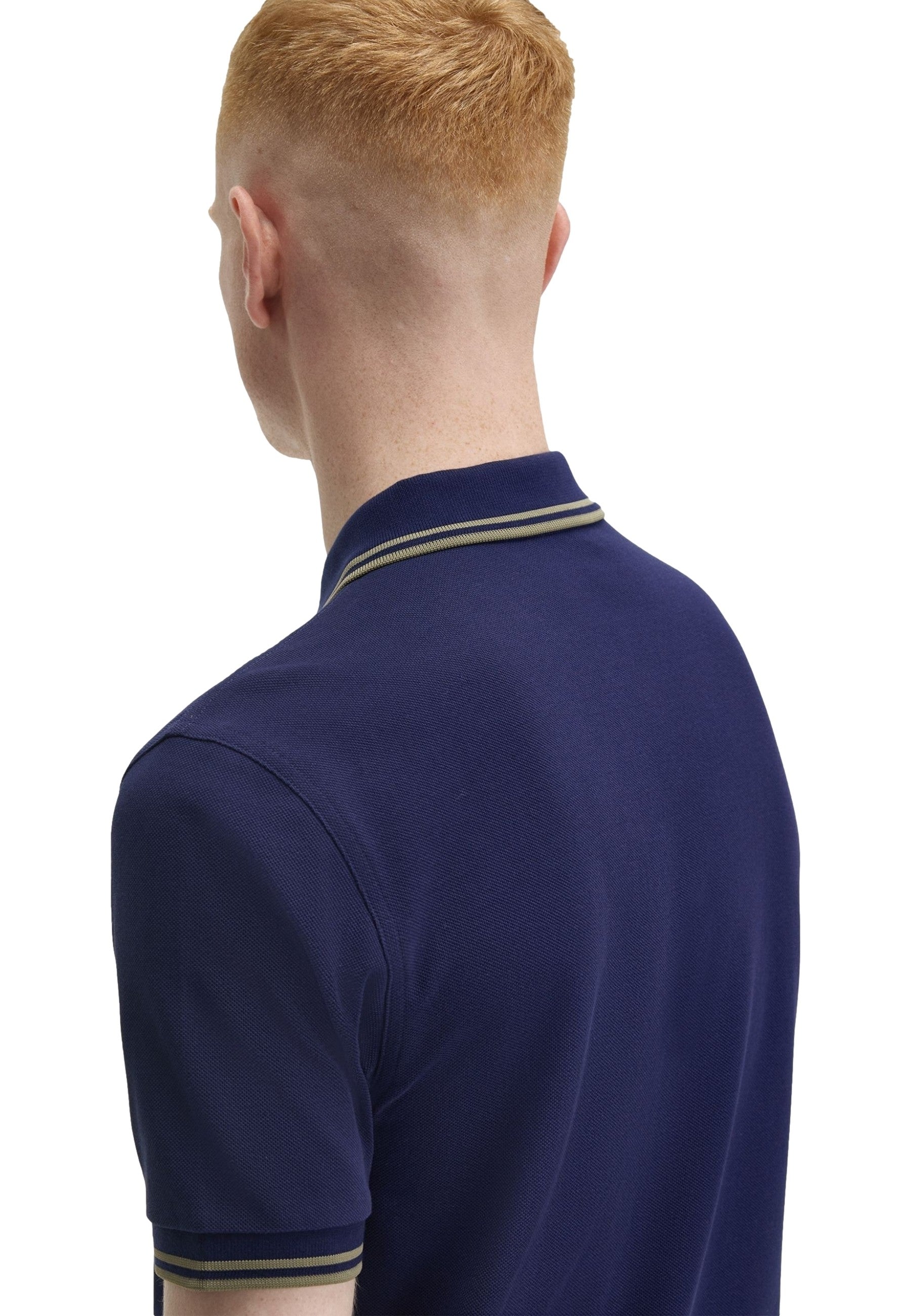 POLO FRED PERRY MARINO/VERDE TWIN TIPPED SHIRT
