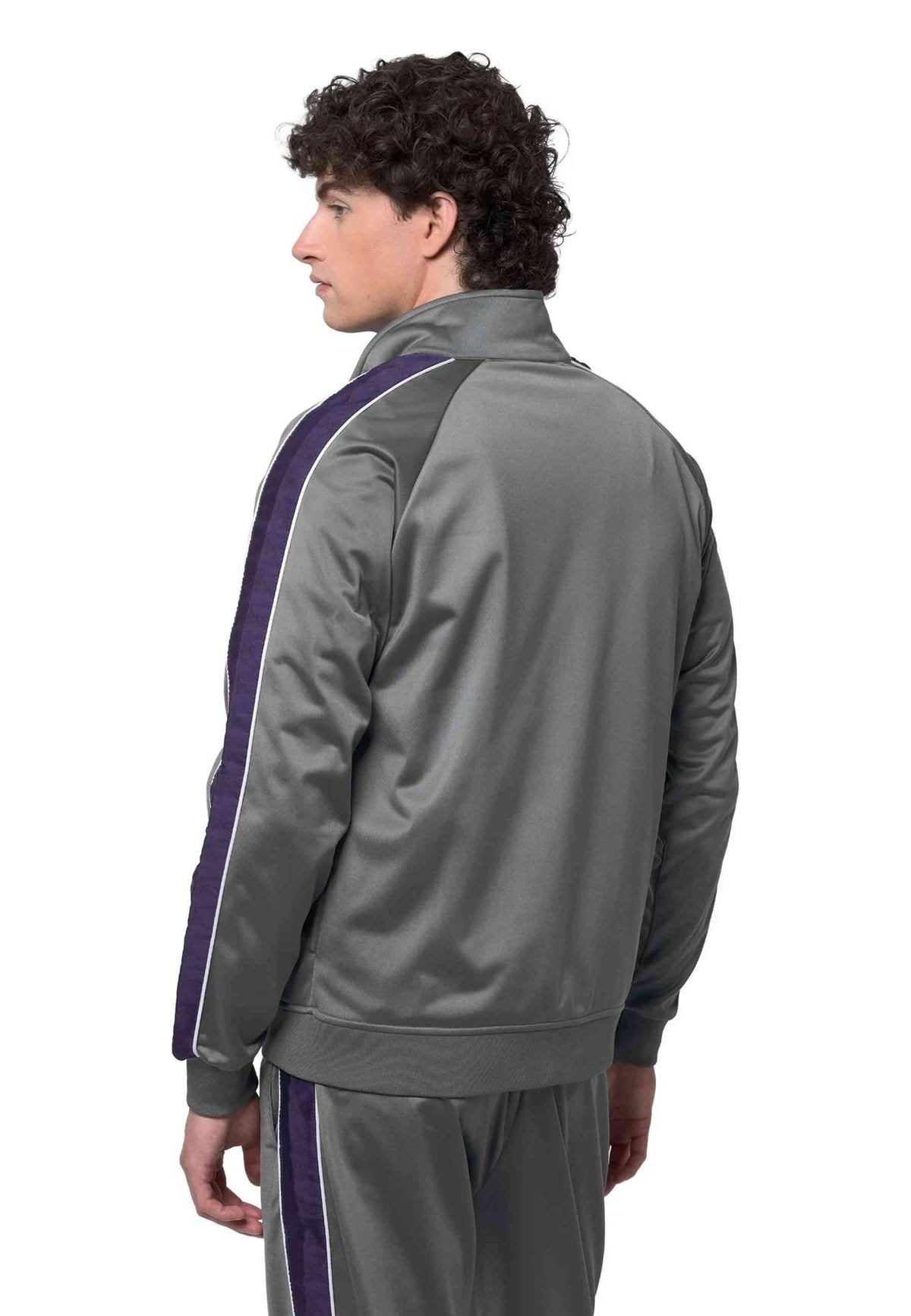CHAQUETA KAPPA GRIS/VIOLETA ANNISTON SLIM 222 BANDA JACKET