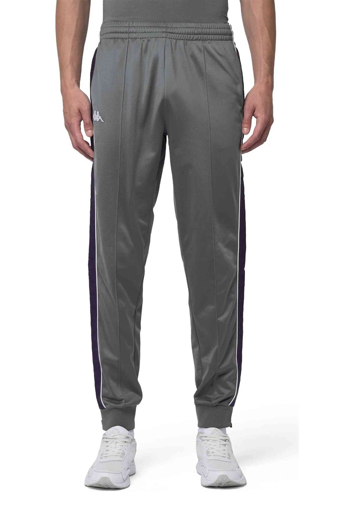 PANTALON KAPPA GRIS/VIOLETA BANDA RASTORIA SLIM TRACKPANT