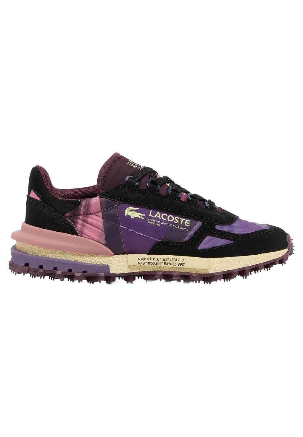 ZAPATILLAS LACOSTE MORADAS ELITE ACTIVE 222 BLACK PURPLE SNEAKERS