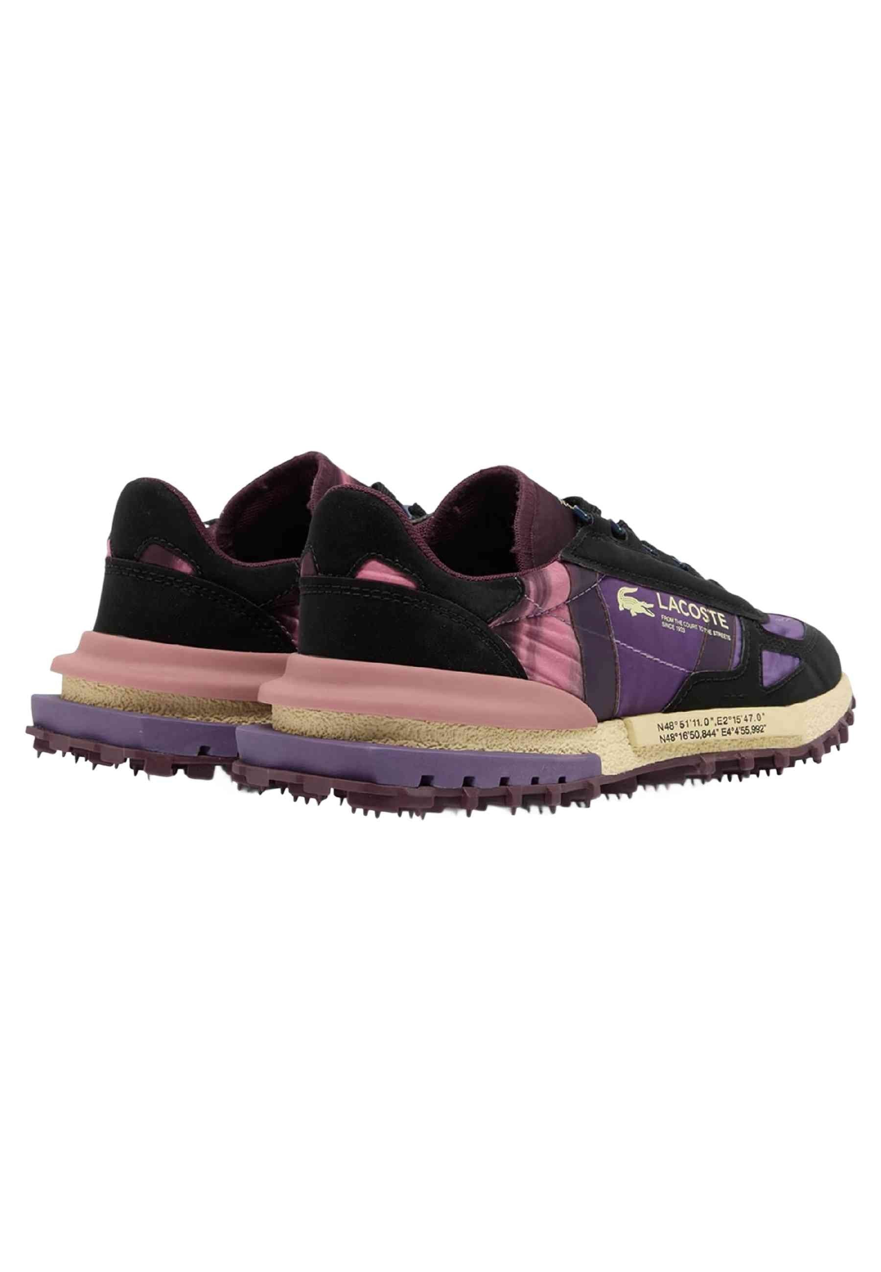 ZAPATILLAS LACOSTE MORADAS ELITE ACTIVE 222 BLACK PURPLE SNEAKERS