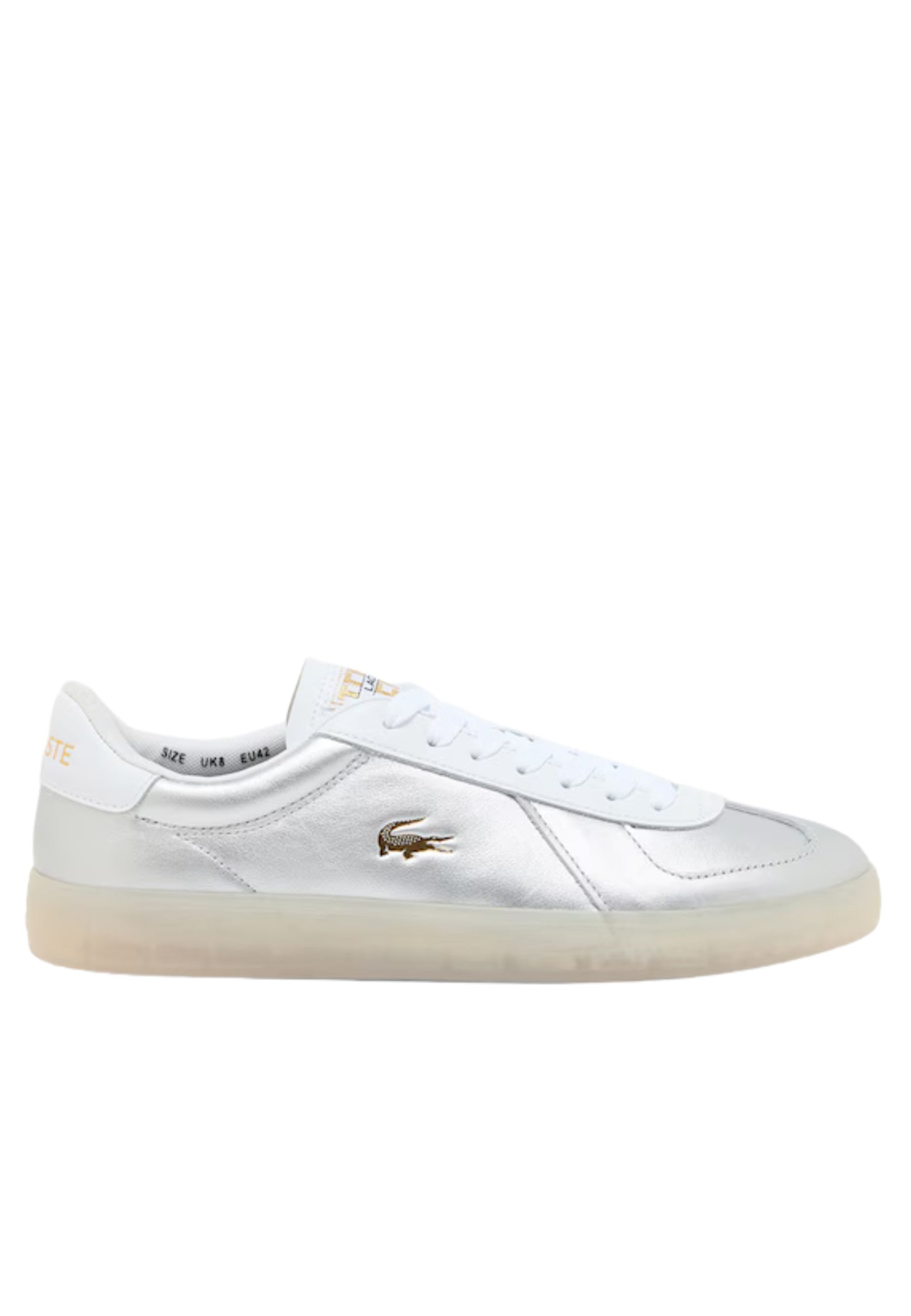 ZAPATILLAS LACOSTE PLATEADAS BASESHOT PRO SNEAKERS